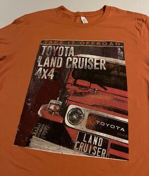 Toyota Land Cruiser 4x4 Retro SUV Truck XL T-Shirt 20 40 BJ 60 80 Off Road 200